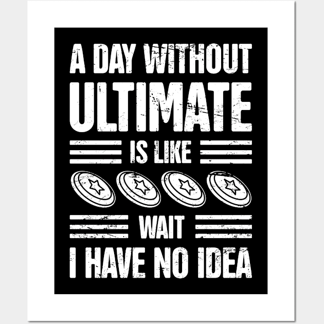 A Day Without Ultimate Frisbee Wall Art by Wizardmode